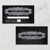 ヴィンテージ結婚アールヌーボー座席表 プレイスカード (正面/裏面)