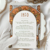 ヴィンテージ結婚アールヌーボー情報カード 招待状