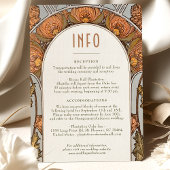 ヴィンテージ結婚アールヌーボー情報カード 招待状