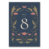 ヴィンテージ結婚アールヌーボー表番号カード テーブルナンバー (正面)