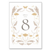 ヴィンテージ結婚アールヌーボー表番号カード テーブルナンバー (正面)