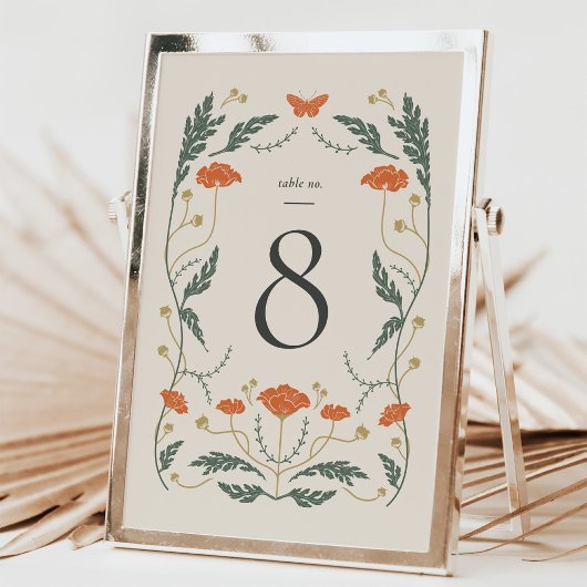 ヴィンテージ結婚アールヌーボー表番号カード テーブルナンバー