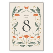 ヴィンテージ結婚アールヌーボー表番号カード テーブルナンバー (正面)