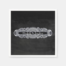 ヴィンテージ結婚アールヌーボー スタンダードカクテルナプキン