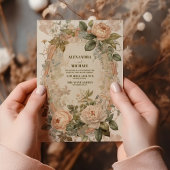 ヴィンテージ結婚アールヌーボー 招待状