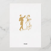 ヴィンテージ結婚アールヌーボー 箔招待状 (裏面)