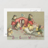 ヴィンテージ結婚イースター – キャリッジ シーズンポストカード (正面/裏面)
