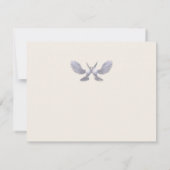 ヴィンテージ結婚カソリックのリハーサル招待状 サンキューカード (裏面)