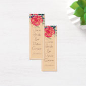 ヴィンテージ結婚カーネーションお土産ブックマークカード (デスク)