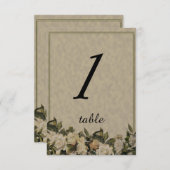 ヴィンテージ結婚ガーデニア表 招待状 (正面/裏面)