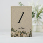 ヴィンテージ結婚ガーデニア表 招待状 (スタンド正面)