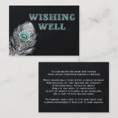 ヴィンテージ結婚クジャクの願い エンクロージャーカード (正面/裏面)