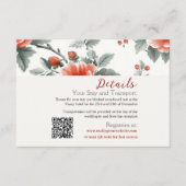 ヴィンテージ結婚クリスマスの詳細&旅程 エンクロージャーカード (正面)