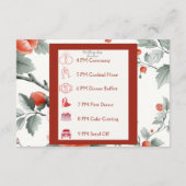 ヴィンテージ結婚クリスマスの詳細&旅程 エンクロージャーカード (裏面)