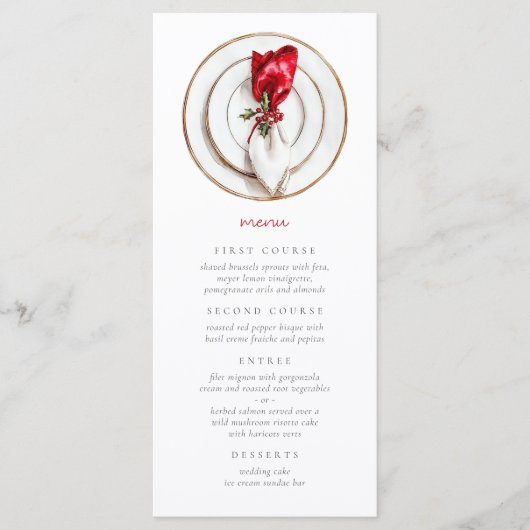 ヴィンテージ結婚クリスマスフェスティバル メニュー (正面)