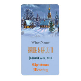 ヴィンテージ結婚クリスマスワイン ラベル