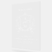 ヴィンテージ結婚クレスト アクリルサイン (傾斜)