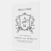 ヴィンテージ結婚クレスト アクリルサイン (傾斜)