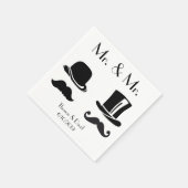 ヴィンテージ結婚ゲイナプキンス スタンダードカクテルナプキン (角)