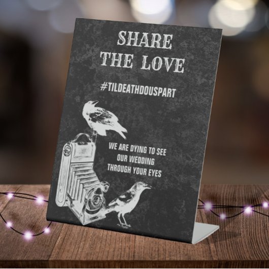 ヴィンテージ結婚ゴシックの共有ザ・ラブ 台座サイン