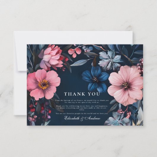 ヴィンテージ結婚ゴシックの美学 サンキューカード (正面)