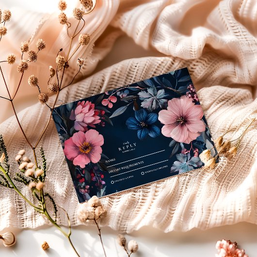 ヴィンテージ結婚ゴシックの美学 出欠カード