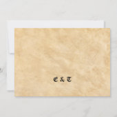 ヴィンテージ結婚ゴシック 招待状 (裏面)