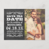 ヴィンテージ結婚シャルボードの写真 案内ポストカード (正面)