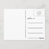 ヴィンテージ結婚シャルボードサンキュータイポグラフィ ポストカード (裏面)