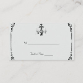 ヴィンテージ結婚シャンデリア座席表 プレイスカード