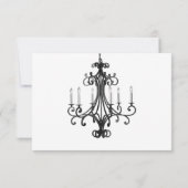ヴィンテージ結婚シャンデリア応答カード 出欠カード (裏面)