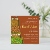 ヴィンテージ結婚スクエア招待状 招待状 (スタンド正面)