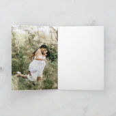 ヴィンテージ結婚スケッチのケーキ写真の保存日付 カード (内部)