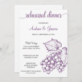 ヴィンテージ結婚ズリハーサルディナー招待状 招待状 (正面/裏面)