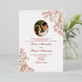 ヴィンテージ結婚ズ金箔招待状 箔招待状 (立ち正面)