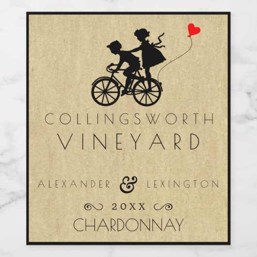 ヴィンテージ結婚ズ ワインラベル (シングルラベル)