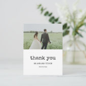 ヴィンテージ結婚タイプライターの写感謝してい真あなた ポストカード (スタンド正面)