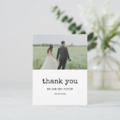 ヴィンテージ結婚タイプライター サンキューカード (スタンド正面)