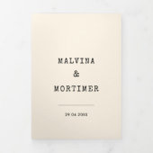 ヴィンテージ結婚タイプライター 三つ折り招待状 (カバー)