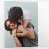 ヴィンテージ結婚タイプライター 三つ折り招待状 (内部最初)