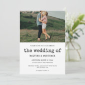 ヴィンテージ結婚タイプライター 招待状 (スタンド正面)