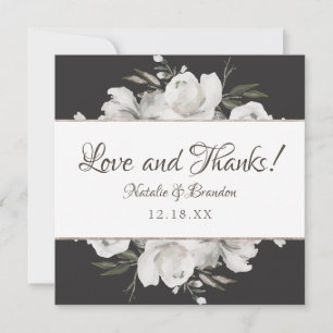 ヴィンテージ結婚チェリッシュの愛と感謝していスクエア サンキューカード