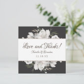 ヴィンテージ結婚チェリッシュの愛と感謝していスクエア サンキューカード (スタンド正面)