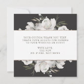 ヴィンテージ結婚チェリッシュの愛と感謝していスクエア サンキューカード (裏面)