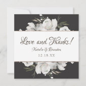 ヴィンテージ結婚チェリッシュの愛と感謝していスクエア サンキューカード (正面)