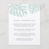 ヴィンテージ結婚トロピックスのゲスト情報 エンクロージャーカード (正面)