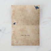 ヴィンテージ結婚バタフライ サンキューカード (内部)