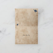 ヴィンテージ結婚バタフライ サンキューカード (内部)