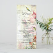 ヴィンテージ結婚バラのメニュー メニュー (スタンド正面)