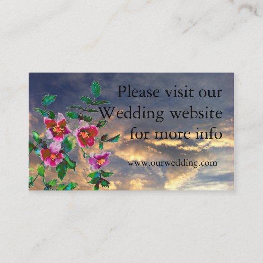 ヴィンテージ結婚バラカード エンクロージャーカード (正面)